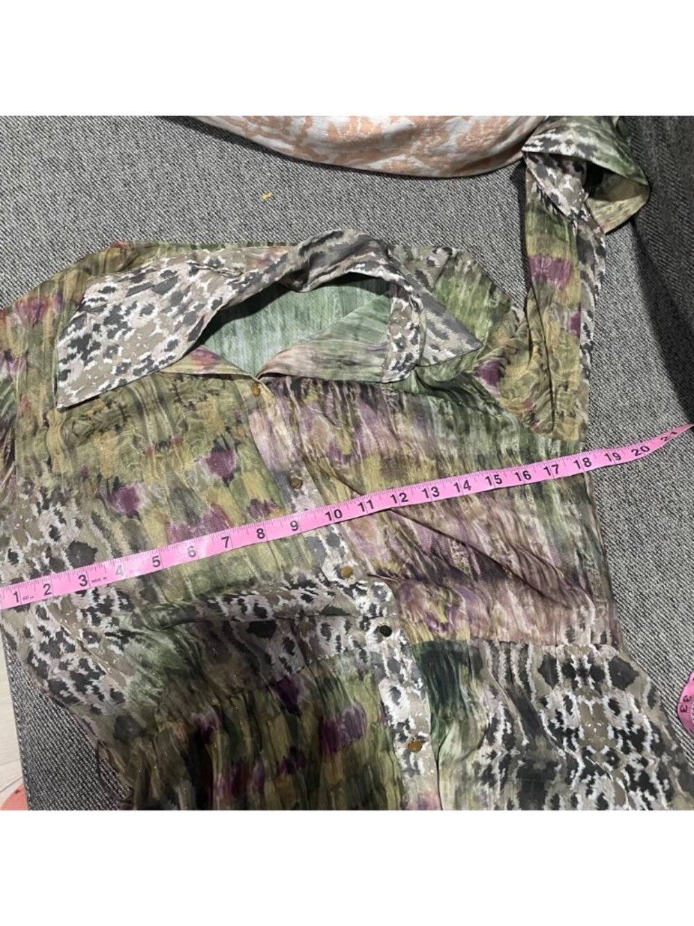 zara metallic thread animal print shirt dress - Picture 10 of 12